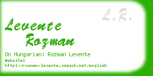 levente rozman business card